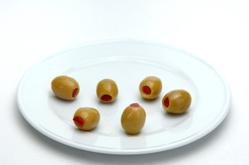 olives in plate