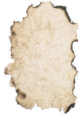 wrinkled  burnt paper