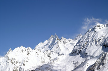Fototapeta na wymiar Caucasus Mountains. Dombaj. Winter