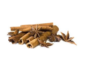 Cinnamon sticks and anise