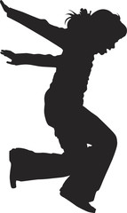 young girl silhouette