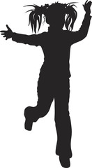young girl silhouette