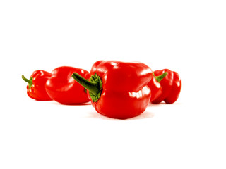 paprica bells on white background