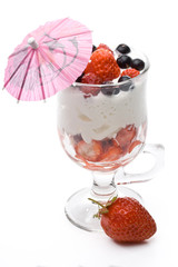 Strawberry with whipped cream