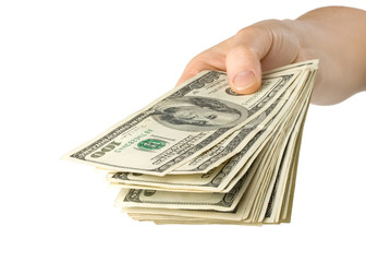 Hand with money