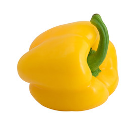 Yellow bell pepper  isolated on white background