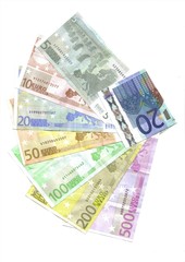 back all euro banknotes
