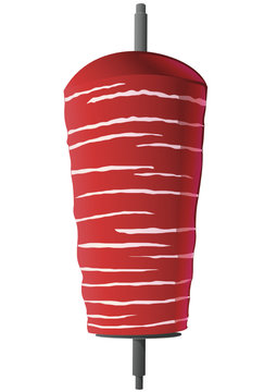 Broche &agrave; kebab crue (d&eacute;tour&eacute;)