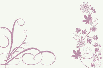 whimsy design of pink flowers