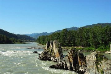 Fototapeta na wymiar Katun-river