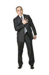 Businessman on white background