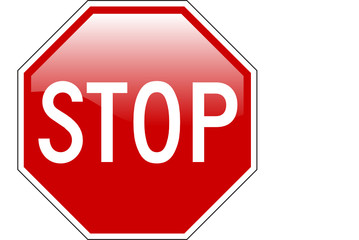 Stop sign with glossy effect - 11005586