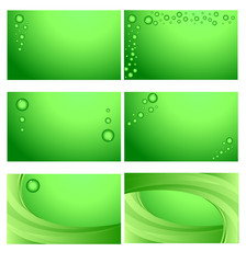 set of high quality green/nature themed business cards