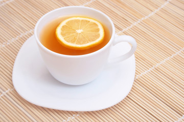 Tea with lemon.