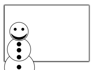 Happy Snowman With Blank Sign 4