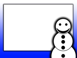 Happy Snowman With Blank Sign 5