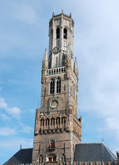 Fototapeta na wymiar Belfort Tower w Brugii (Belgia)