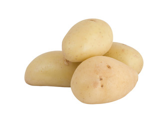 Potatoes isolated on white background