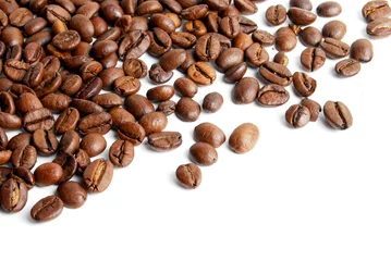 Rolgordijnen Coffee grains © Penguinn