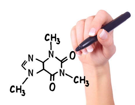 hand drawing molecule structure