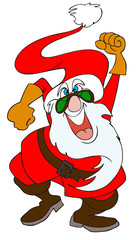 Mad Santa Claus vector
