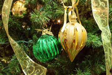 Christmas tree close up.