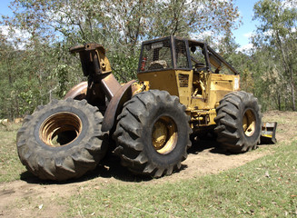 Logging skidder bulldozer