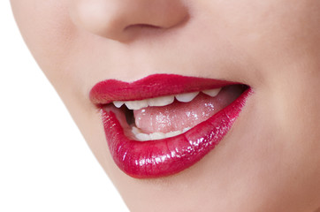 Obraz premium Beautiful girl smiles