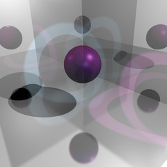 abstract 3d lilac ball, background