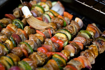 Shish Kebabs on the Grill