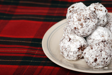 baked chocolate coconut snowballs