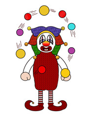 Circus Entertainer (No:4) Cartoon- Isolated on White