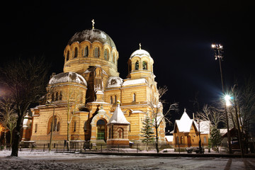 Fototapeta na wymiar Narva zima katedra