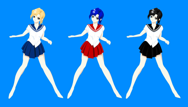 &eacute;coli&egrave;res japonaises style manga