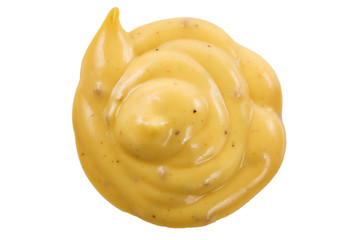 Some mustard isolated on white background