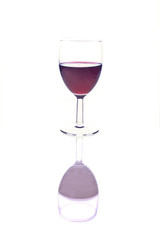 Reflected wine glass