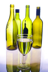 bottles and glass