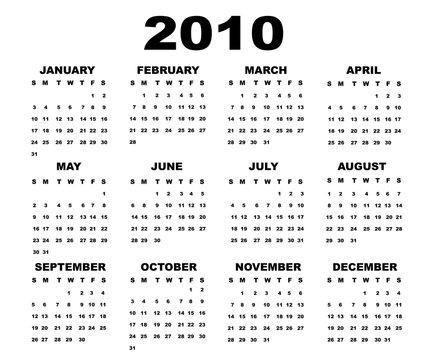English calendar