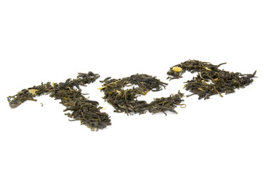 Word tea made of dry leaves
