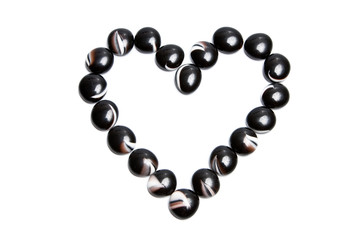 Heart of stones on white