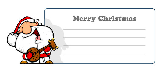 FUN santa musician -  greeting card