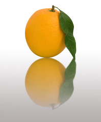 Orange and its reflection
