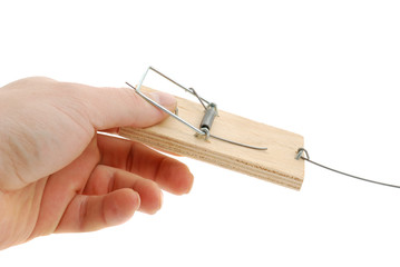 Finger in a mousetrap