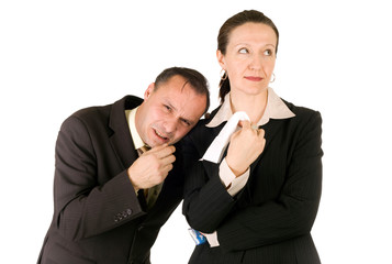 crisis: crying businessman