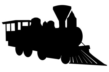 Steam locomotive silhouette