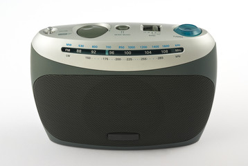 Fototapeta premium Grey and silver radio with clipping path