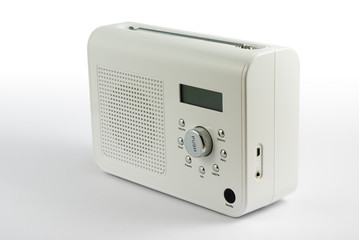 Obraz premium White digital radio at angle