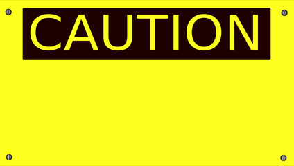Caution Safety Sign with blank field