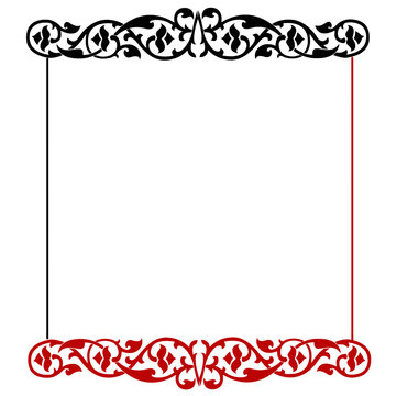CADRE DECORATIF ROUGE NOIR