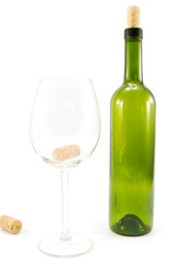 bottle and wineglass